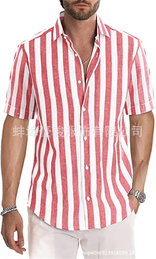 Heidi Mode | Herren Hemd mit gestreiftem Revers