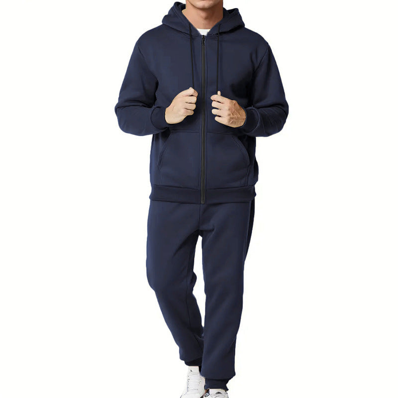 Herren Sportliches Hoodie- und Jogginganzug-Set mit praktischen Taschen und atmungsaktiven Materialien Heidi-Mode