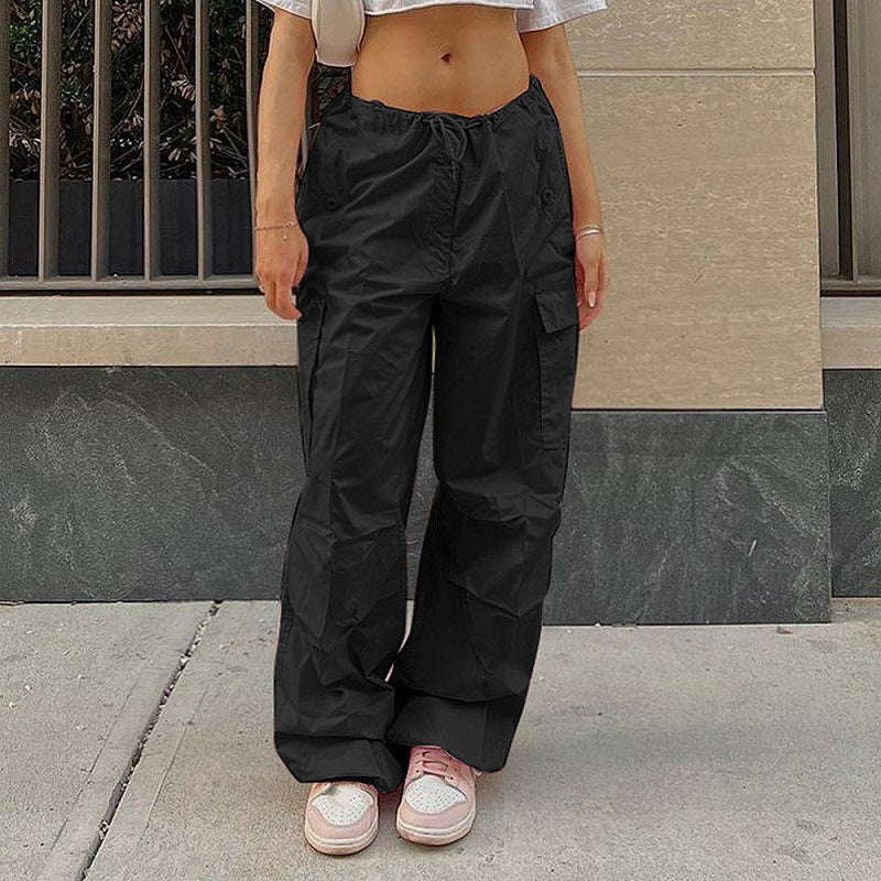 Damen Bequeme Cargo-Hose mit elastischem Bund und praktischen Taschen Heidi-Mode