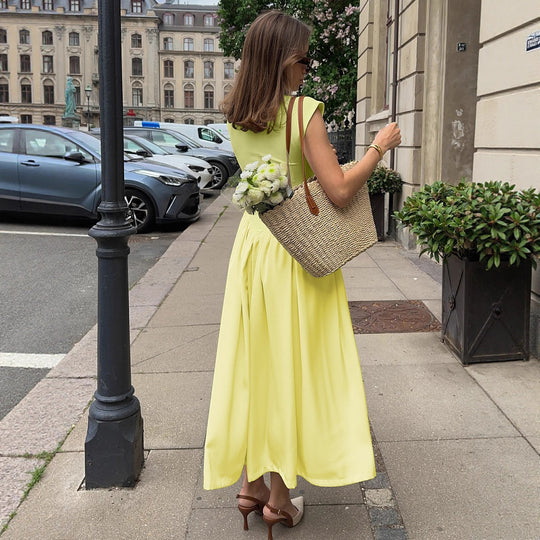 Damen Kleid mit eleganter, asymmetrischer Silhouette Heidi-Mode