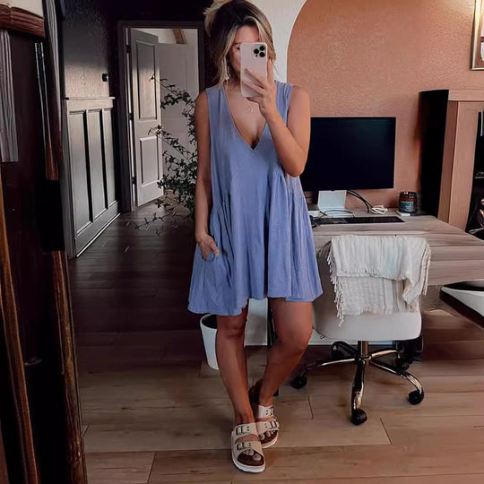 Damen Freizeitkleid aus leichtem, atmungsaktivem Material Heidi-Mode