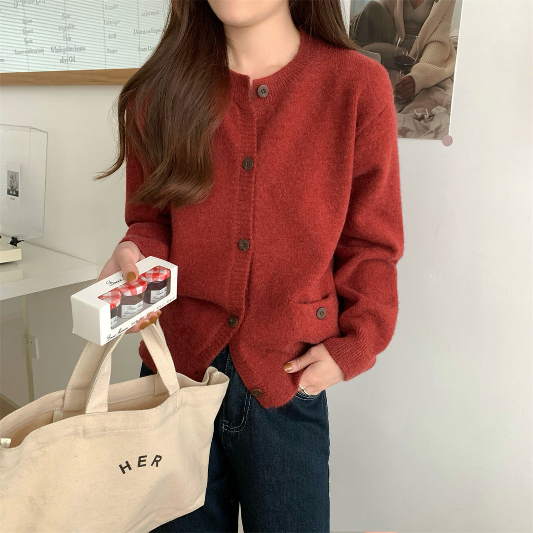 Damen Kuschelige Strickjacke mit praktischen Taschen Heidi-Mode