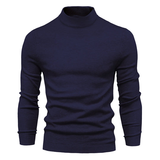 Herren komfortabler Rollkragenpullover aus weichem Strick Heidi-Mode