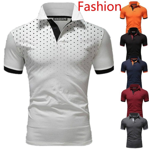 Herren Poloshirt mit modernen Punktdesign und atmungsaktiven Eigenschaften Heidi-Mode