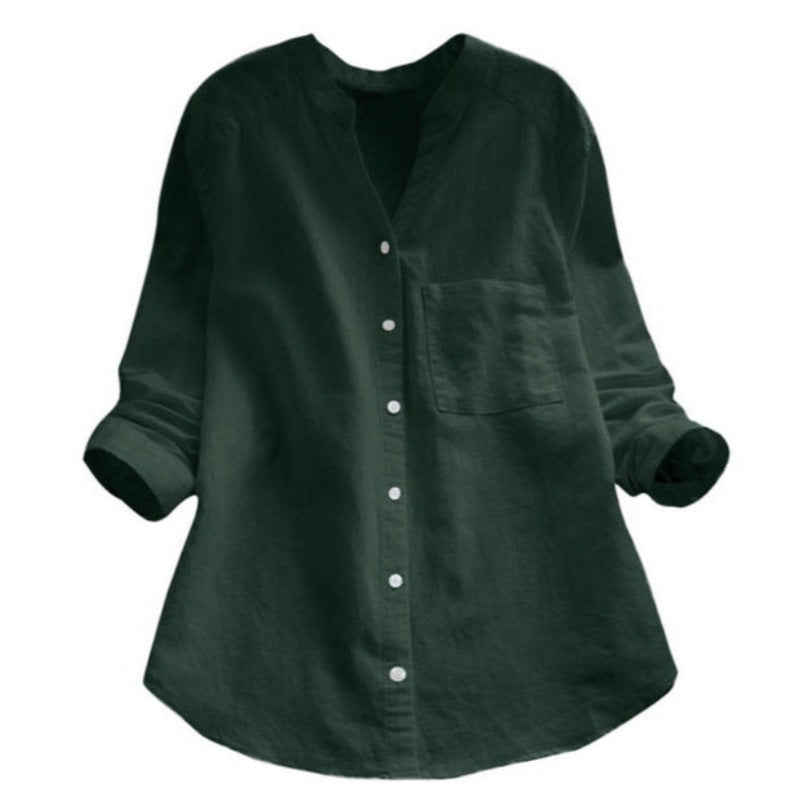 Damen Bluse mit eleganter Knopfleiste und moderner Passform Heidi-Mode