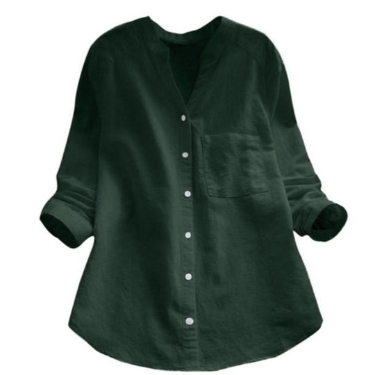 Damen Bluse mit eleganter Knopfleiste und moderner Passform Heidi-Mode