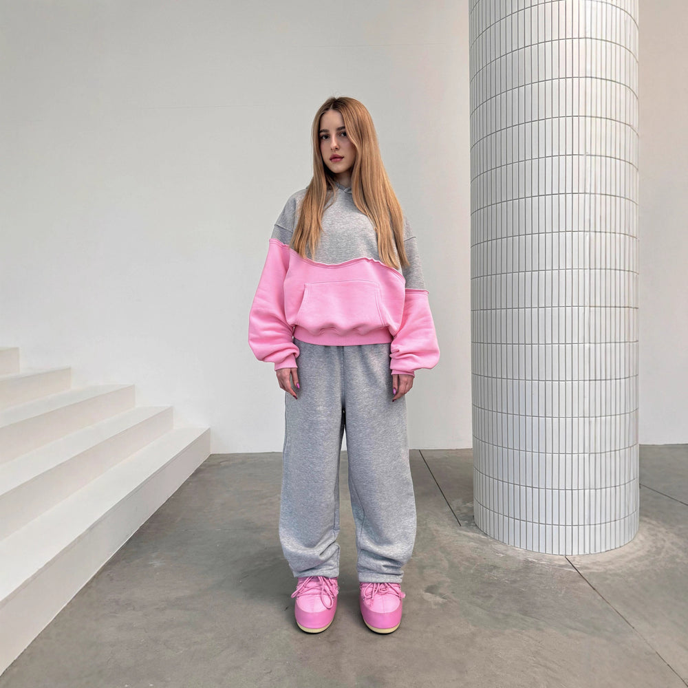 Damen modisches Sweat-Set mit kreativen Akzenten Heidi-Mode
