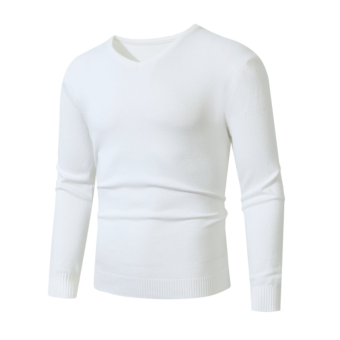 Herren V-Ausschnitt Pullover aus hochwertiger Baumwolle Heidi-Mode