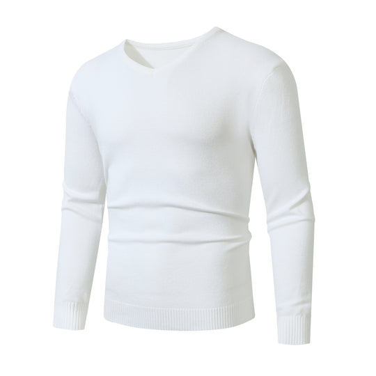Herren V-Ausschnitt Pullover aus hochwertiger Baumwolle Heidi-Mode