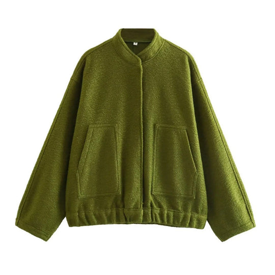Damen coole Oversize-Jacke aus weichem Wollmix Heidi-Mode