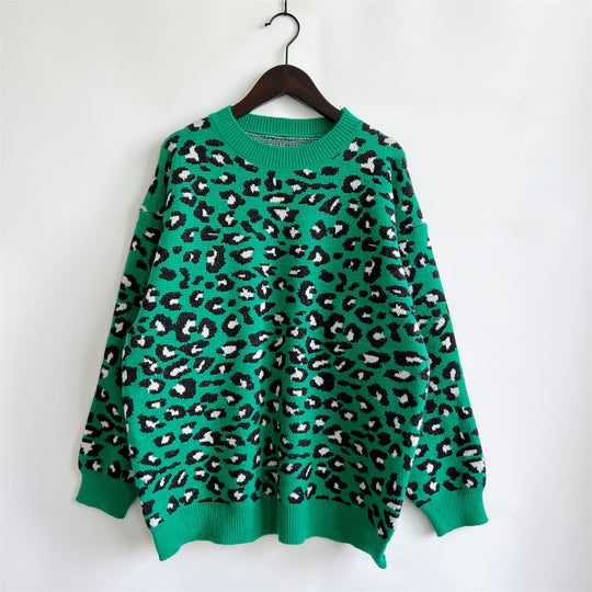 Damen legerer Pullover mit tierischem Muster Heidi-Mode