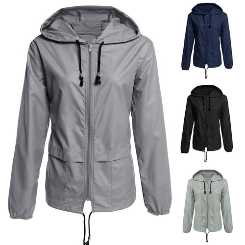 Damen leichte Übergangsjacke mit verstellbarem Kordelzug Heidi-Mode