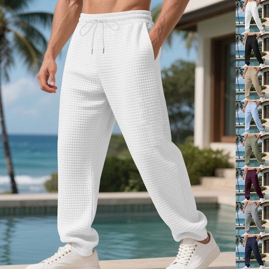 Herren Komfortable Freizeithose aus atmungsaktivem Waffelmaterial Heidi-Mode