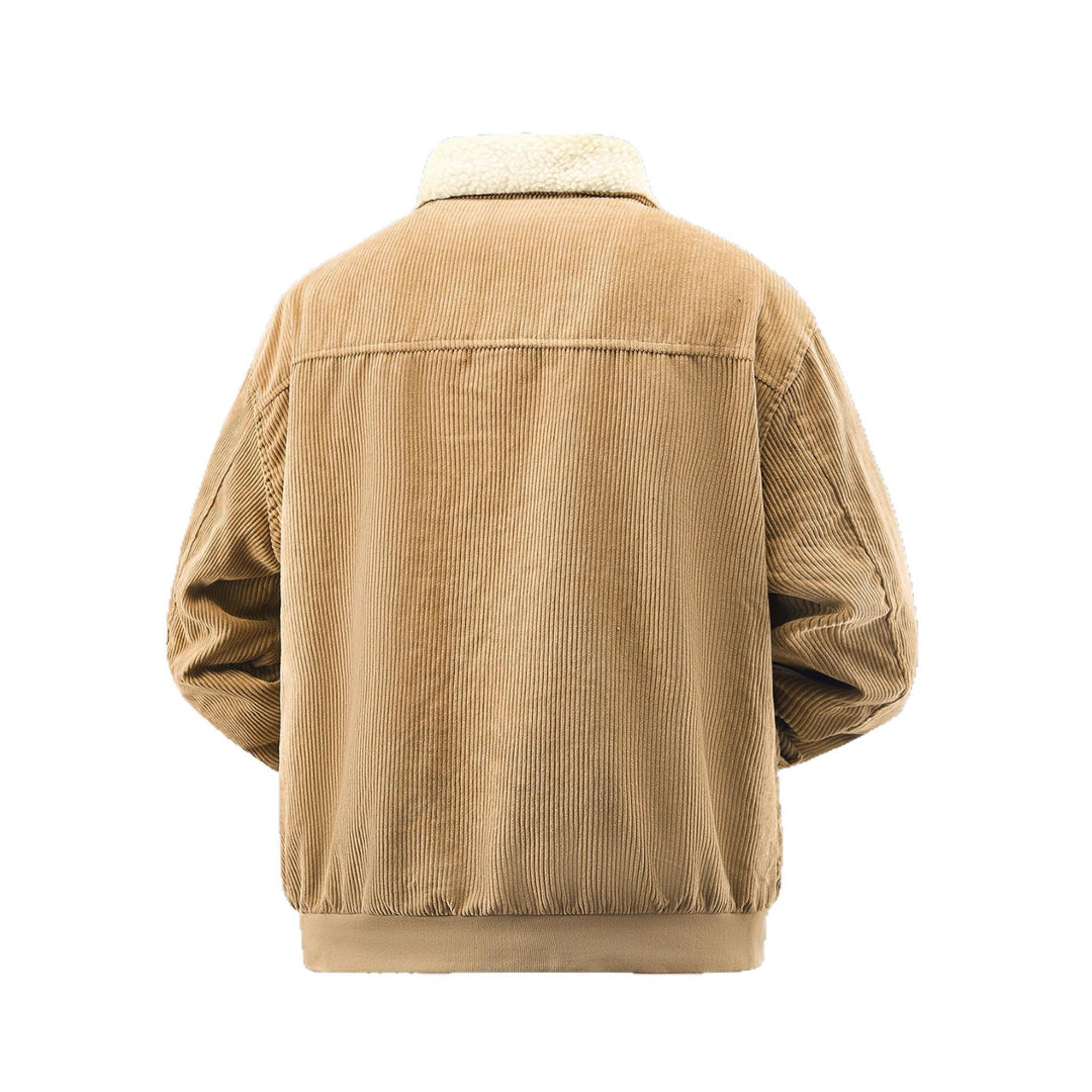 Herren kuschelige Teddy-Fleecejacke mit praktischen Brusttaschen und elastischen Bündchen Heidi-Mode