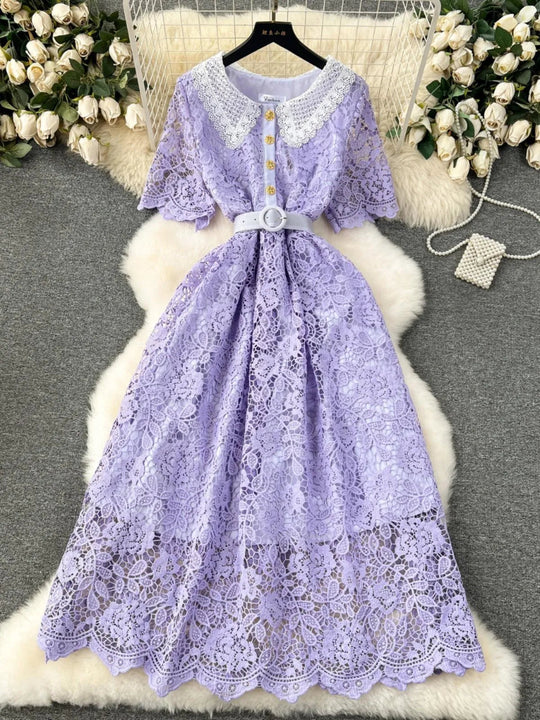Heidi-Mode | Mittel langes Spitzenkleid