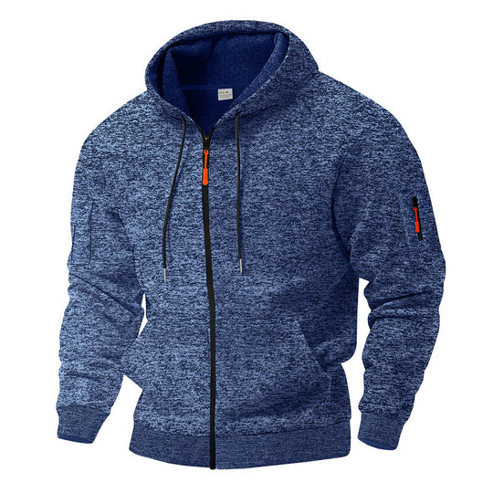 Herren Kapuzensweatjacke mit insbesondere atmungsaktiver Struktur und praktischen Taschen Heidi-Mode