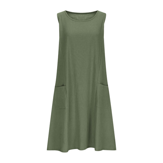Damen Freizeit Ärmelloses Shift-Kleid Heidi-Mode