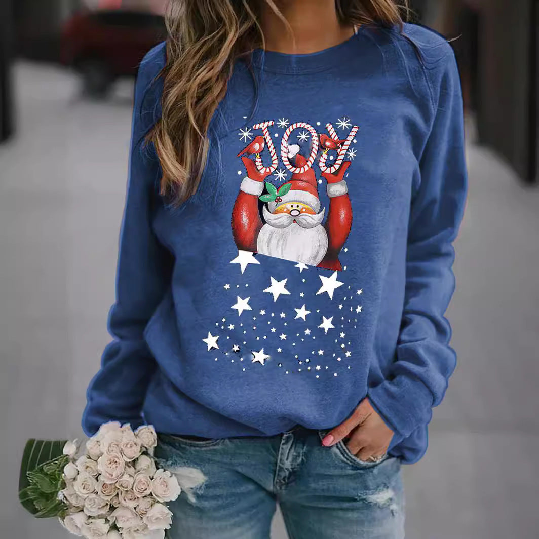 Damen Sweatshirt mit festlichem Weihnachtsmotiv Heidi-Mode