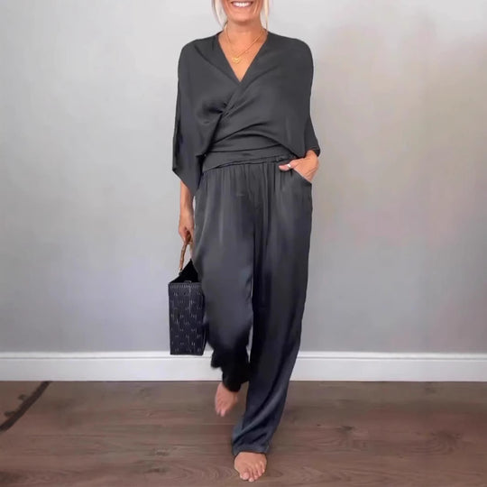 Damen elegantes und bequemes Jumpsuit Set Heidi-Mode