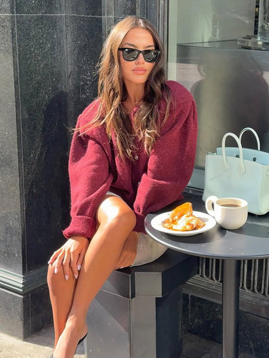 Damen cropped Chiffon-Jacke mit Blumenapplikationen Heidi-Mode