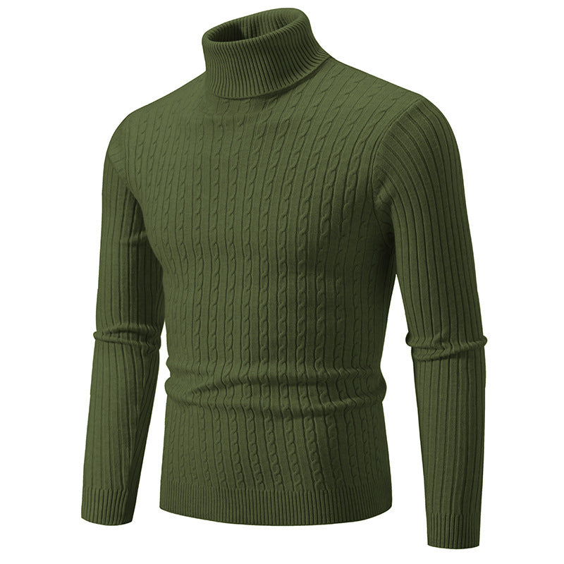 Herren stilvoller Rollkragenpullover aus feinem Strick Heidi-Mode