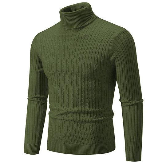 Herren stilvoller Rollkragenpullover aus feinem Strick Heidi-Mode
