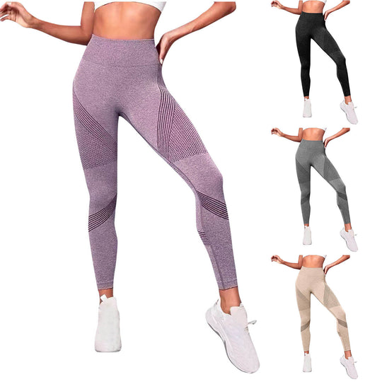Damen Hochwertige Sportleggings mit atmungsaktiven Mesh-Einsätzen und nahtlosem Design Heidi-Mode