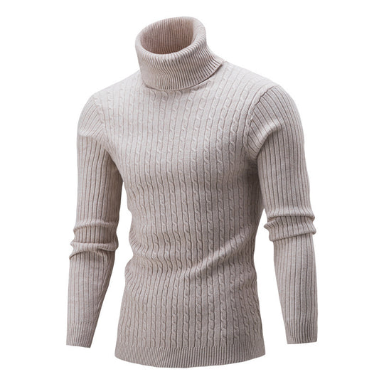 Herren rollkragen Pullover mit Zopfmuster Heidi-Mode