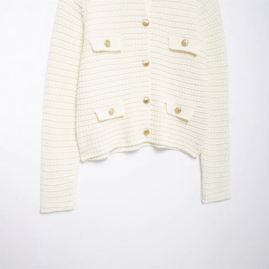 Damen Strickjacke mit Taschen und Knopfverschluss Heidi-Mode