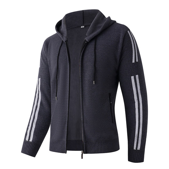 Herren Sportliche Kapuzenjacke mit weichem Innenfutter Heidi-Mode