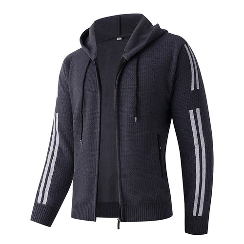 Herren Sportliche Kapuzenjacke mit weichem Innenfutter Heidi-Mode