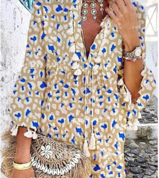 Damen Kaftan mit fröhlichem Muster Heidi-Mode