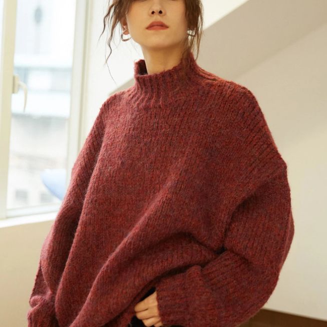 Damen Grobstrick Pullover Heidi-Mode