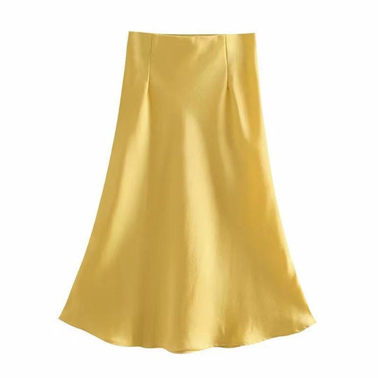 Damen Maxi-Rock aus fließendem Stoff mit elegantem Fall Heidi-Mode