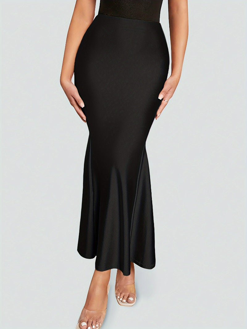 Damen Eleganter Bleistiftrock mit schmeichelnder Silhouette und verlängerndem Schnitt Heidi-Mode