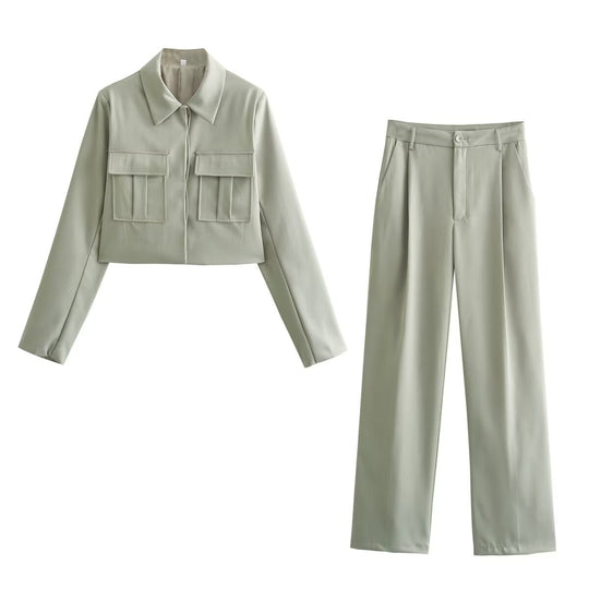 Damen Weite Tuchhose mit eleganter Bundfalte Heidi-Mode