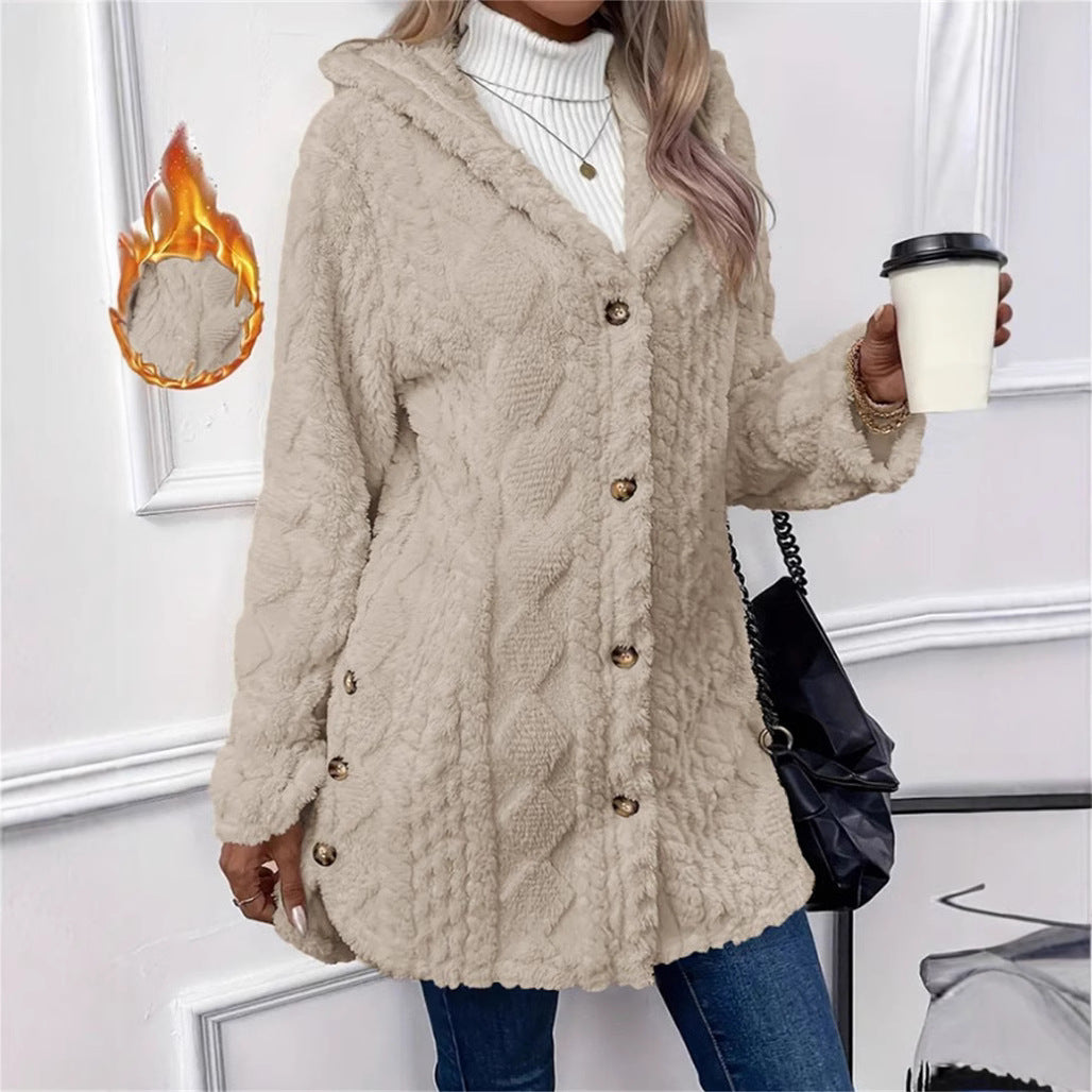 Damen Kuschelige Oversized Jacke Heidi-Mode