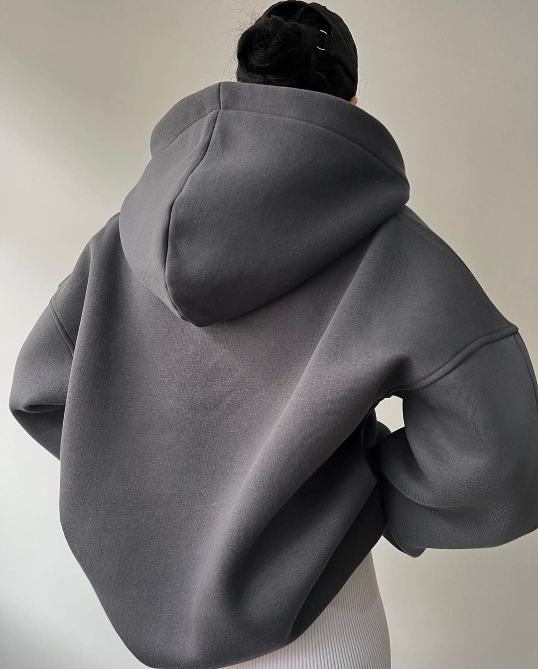 Damen oversized Kapuzenpullover mit lässigem Schnitt und sportlicher Ästhetik Heidi-Mode