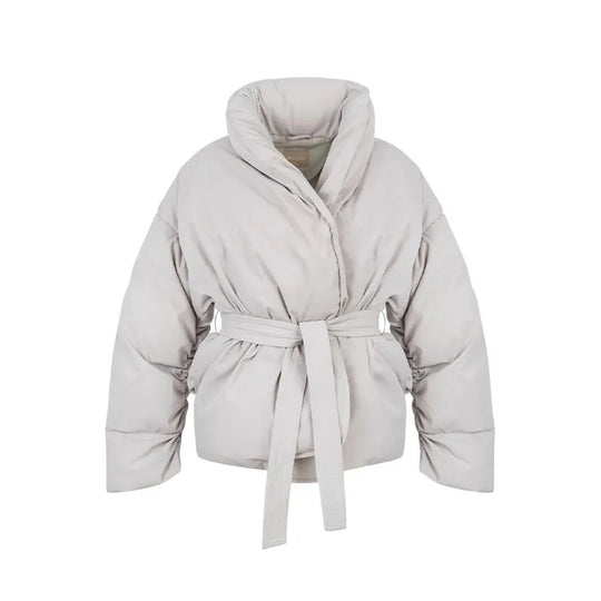 Damen Praktische und modische Daunenjacke mit Gürtel Heidi-Mode