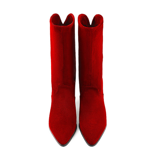 Femme High-Heeled Western-Style Ankle Boots Heidi-Mode