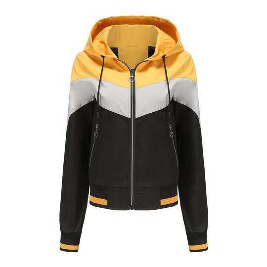 Damen sportliche Windbreaker-Jacke mit praktischen Reißverschlusstaschen Heidi-Mode