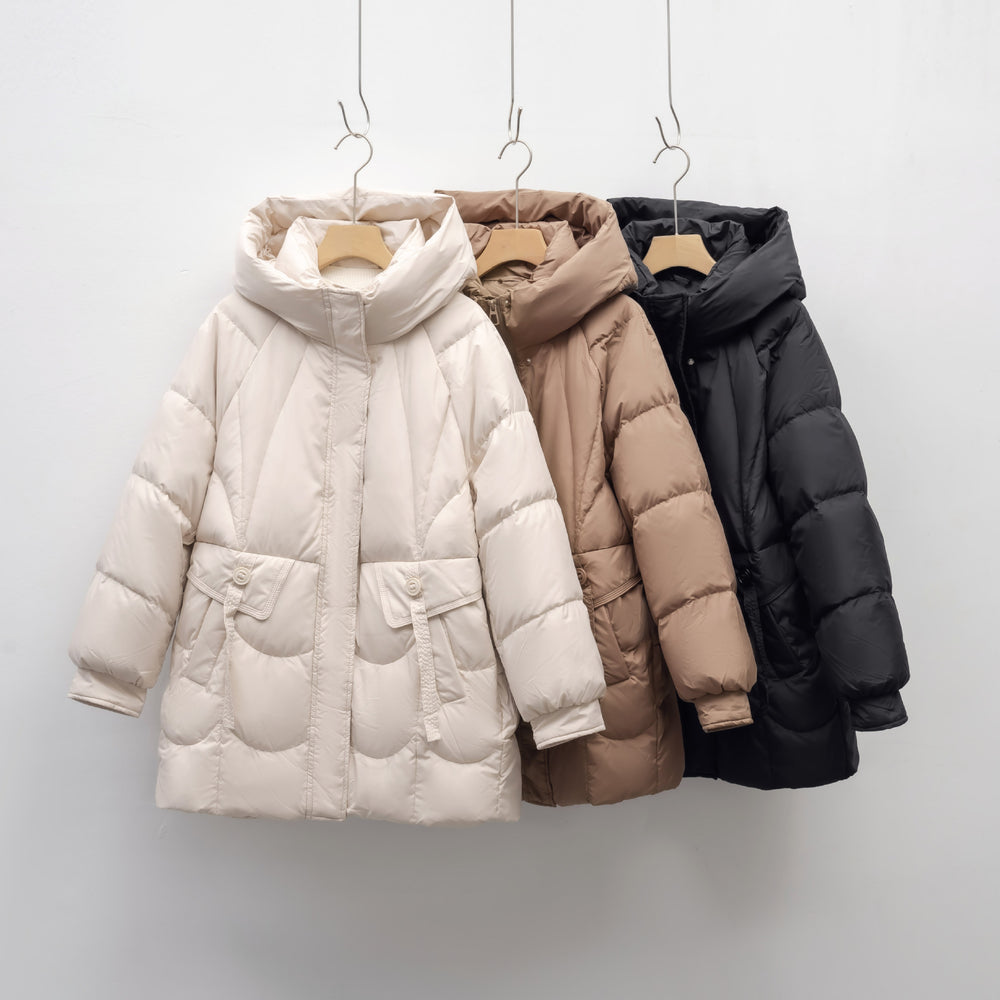 Damen bequeme Steppjacke mit Kapuze Heidi-Mode