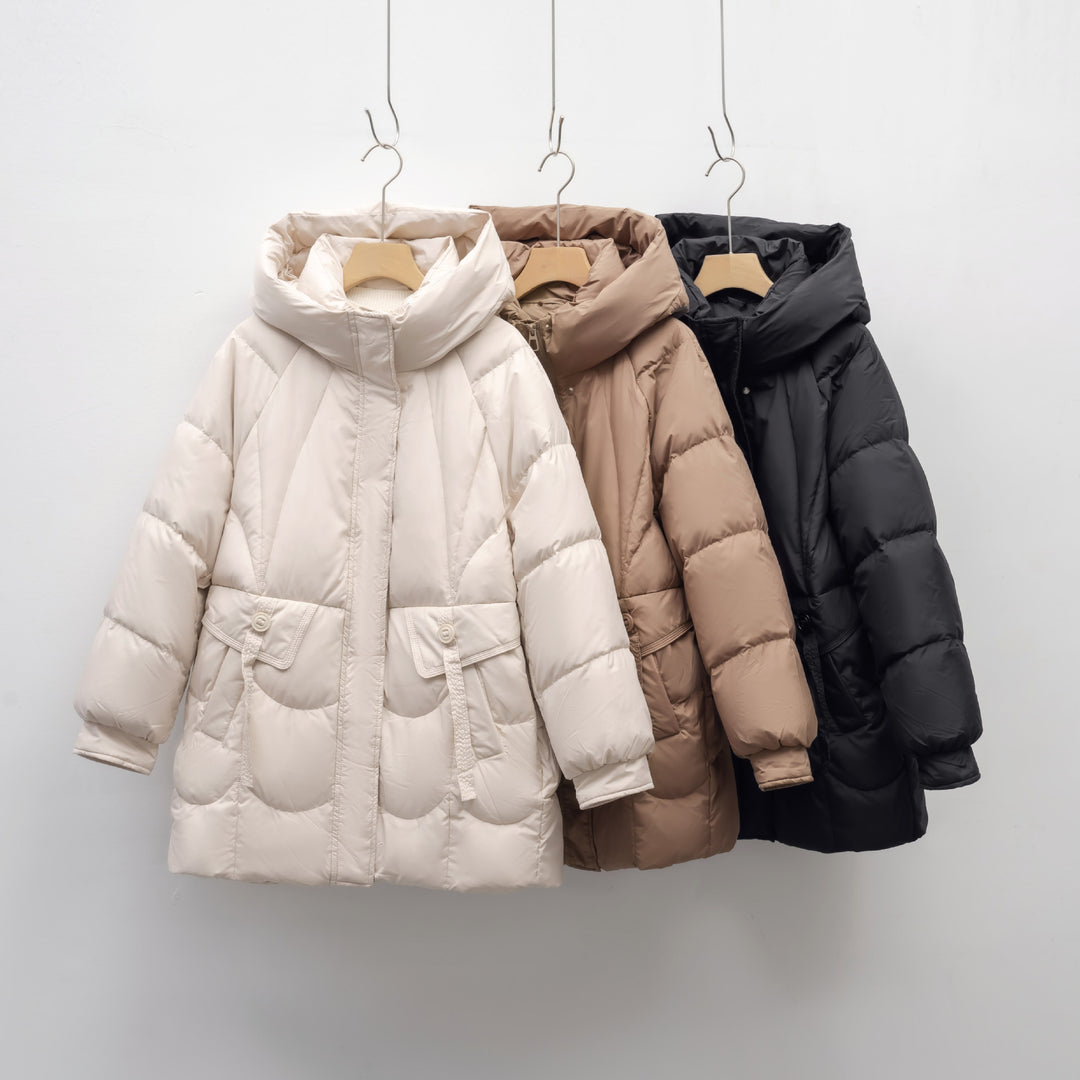 Damen bequeme Steppjacke mit Kapuze Heidi-Mode