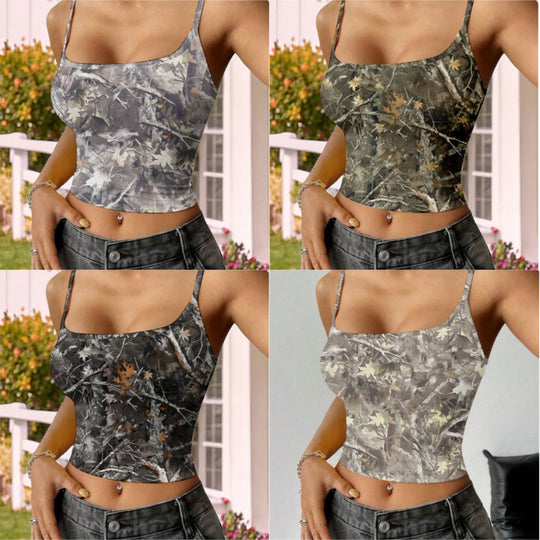 Damen ärmelloses Top im Camouflage-Design Heidi-Mode