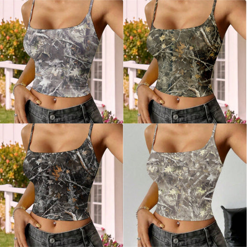 Damen ärmelloses Top im Camouflage-Design Heidi-Mode