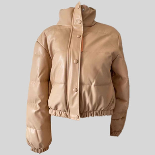 Damen Kunstleder Steppjacke Heidi-Mode