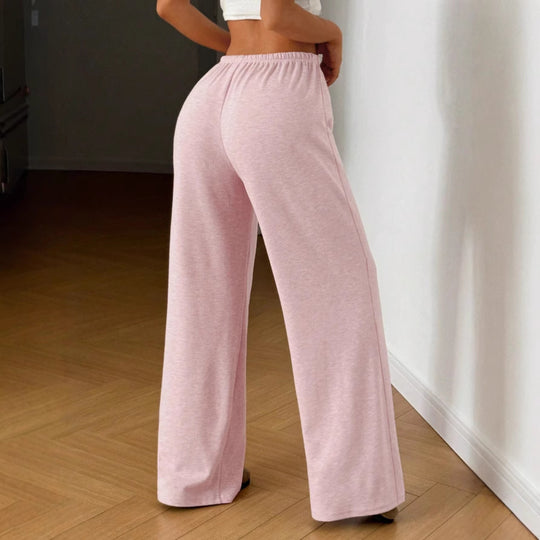 Damen weit geschnittene Freizeit-Hose mit bequemer Taille Heidi-Mode
