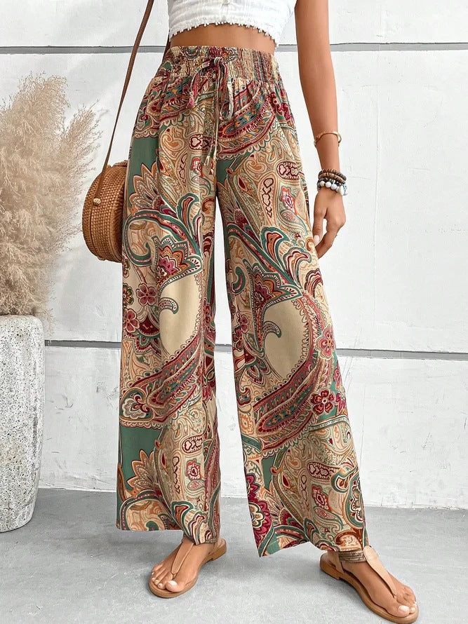 Damen Weite Hosen mit Paisleydruck Heidi-Mode
