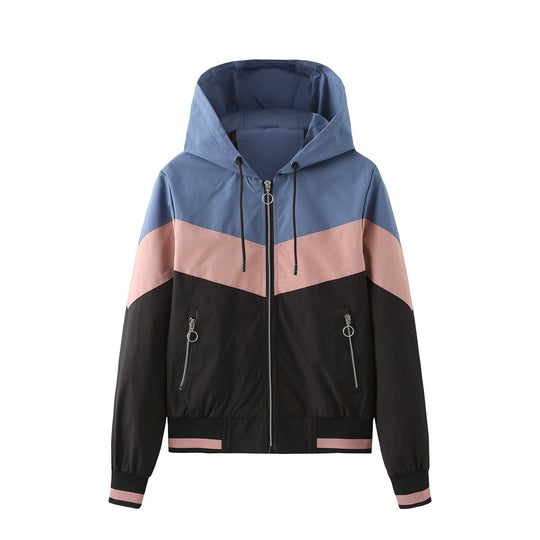 Damen sportliche Windbreaker-Jacke mit praktischen Reißverschlusstaschen Heidi-Mode