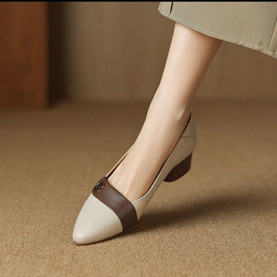 Damen Pumps mit elegantem Design und rutschfestem Blockabsatz Heidi-Mode